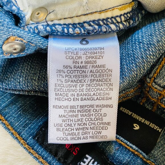 Girl's Outfit size 6 Jordache Bejeweled Distressed Jeans & Tasseled Fringe Tank - Picture 12 of 16